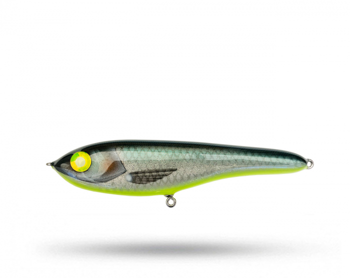 Jenzza Lures Hasslö Original - Lime UV Herring i gruppen Fiskedrag / Jerkbaits hos Örebro Fiske & Outdoor AB (Hasslo Ori - LUV)